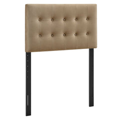 Emily Taupe Stain-Resistant Performance Velvet Twin Size Headboard - Ornate Home