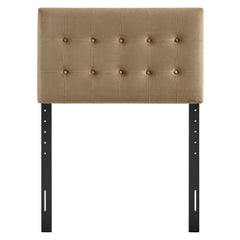 Emily Taupe Stain-Resistant Performance Velvet Twin Size Headboard - Ornate Home