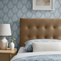 Emily Taupe Stain-Resistant Performance Velvet Twin Size Headboard - Ornate Home