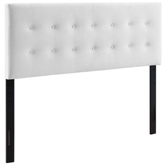 Emily White Biscuit Tufted Performance Velvet Full Headboard - Ornate Home