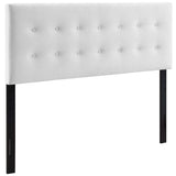 Emily White Biscuit Tufted Performance Velvet King Headboard - Ornate Home