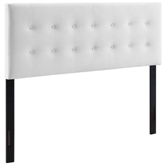 Emily White Biscuit Tufted Performance Velvet King Headboard - Ornate Home
