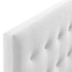 Emily White Biscuit Tufted Performance Velvet King Headboard - Ornate Home