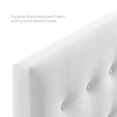 Emily White Biscuit Tufted Performance Velvet King Headboard - Ornate Home