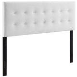 Emily White Biscuit Tufted Performance Velvet King Headboard - Ornate Home