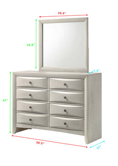 Emily White Storage Platform Bedroom Set - Ornate Home