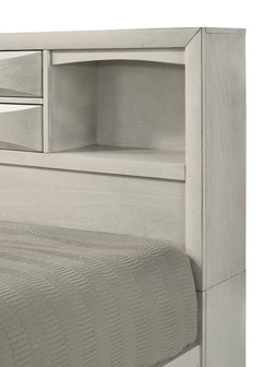 Emily White Queen Captain Bed - Ornate Home