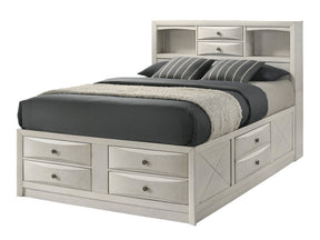 Emily White Queen Captain Bed - Ornate Home