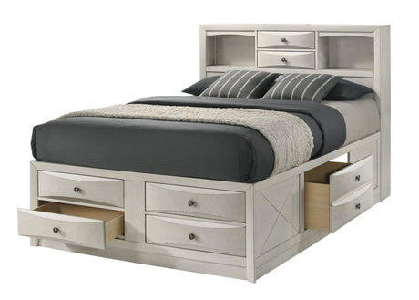 Emily White Storage Platform Bedroom Set - Ornate Home