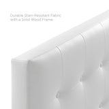 Emily White Upholstered Vinyl Full Headboard - Ornate Home