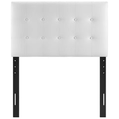 Emily White Upholstered Vinyl Twin Headboard - Ornate Home