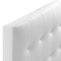 Emily White Upholstered Vinyl Twin Headboard - Ornate Home