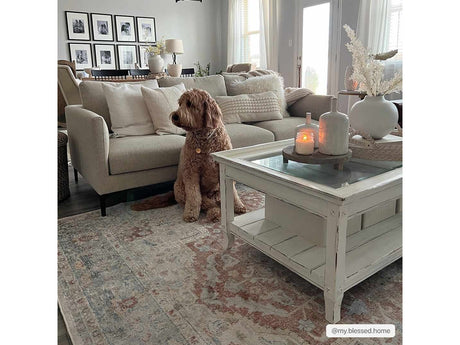 Emke Cream Washable Area Rug - Ornate Home