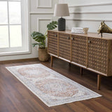 Emke Cream Washable Area Rug - Ornate Home