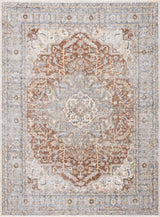 Emke Cream Washable Area Rug - Ornate Home