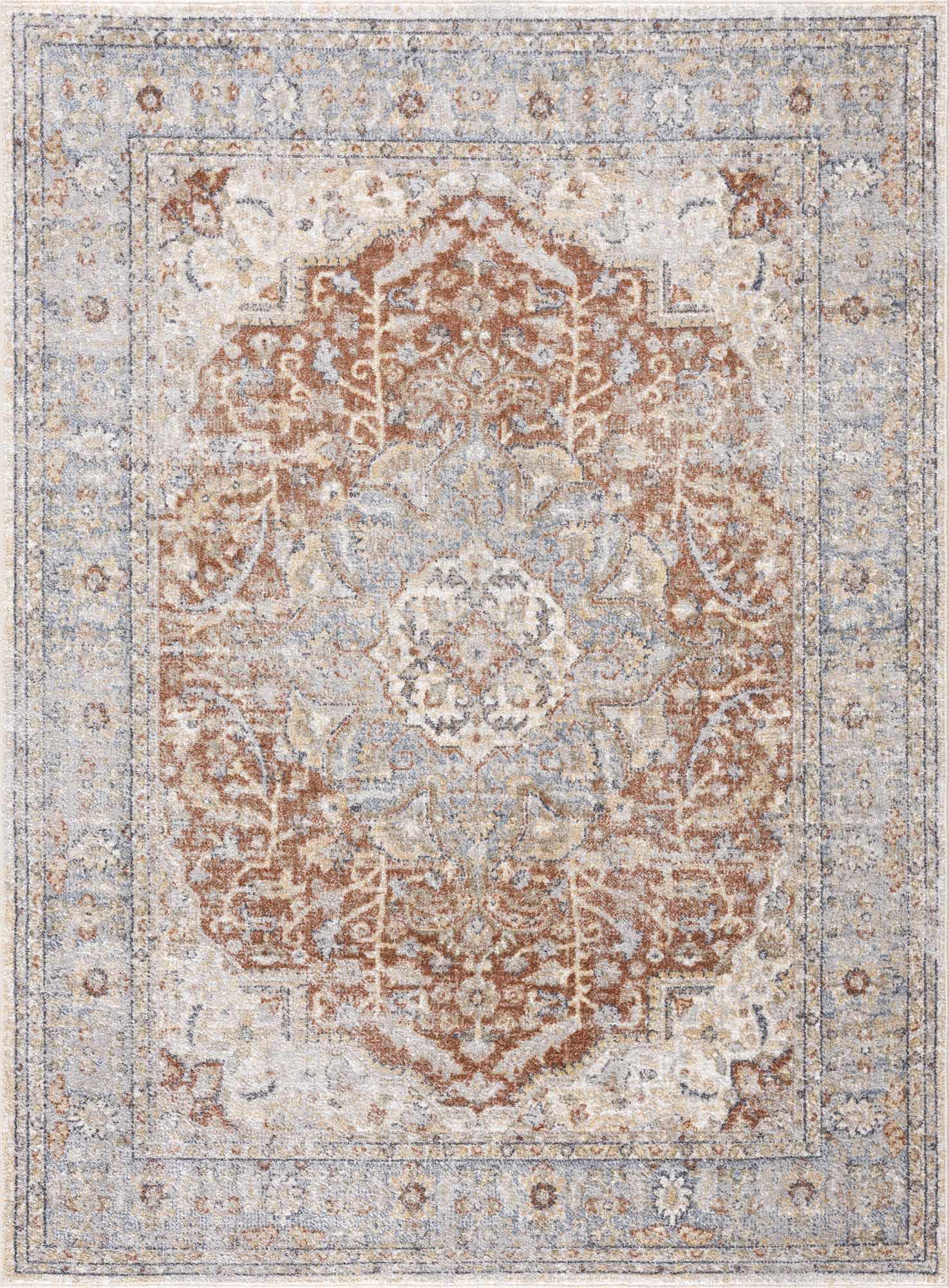 Emke Cream Washable Area Rug - Ornate Home