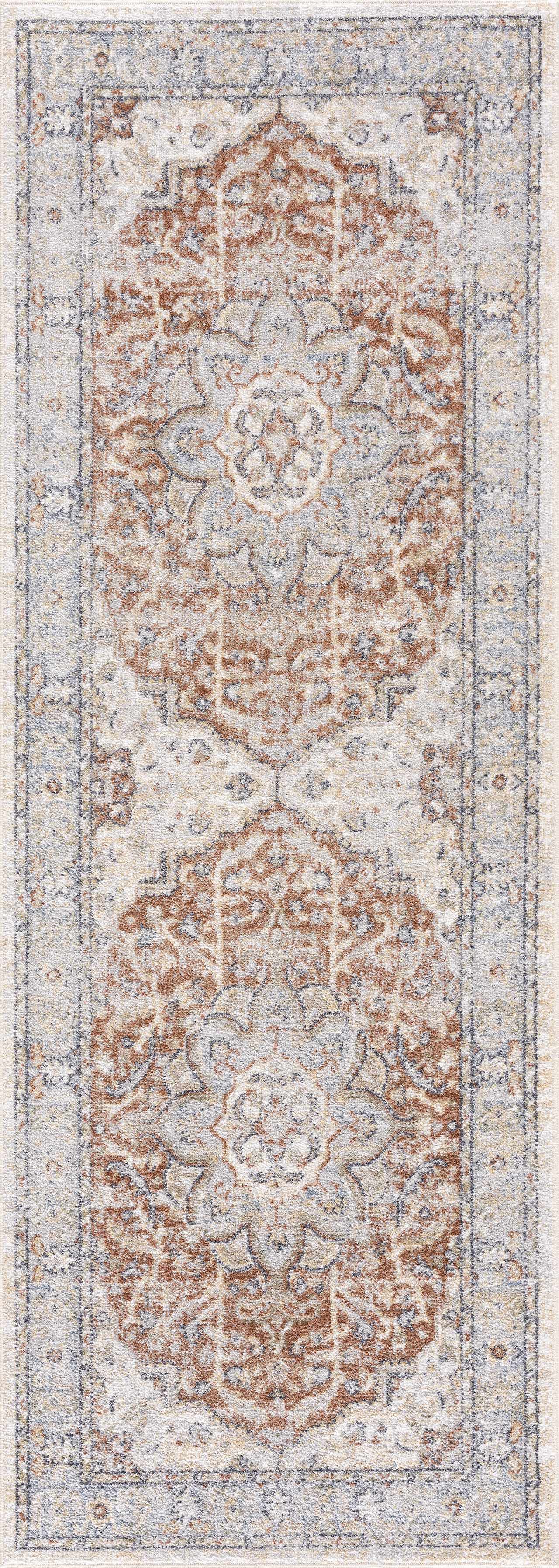 Emke Cream Washable Area Rug - Ornate Home