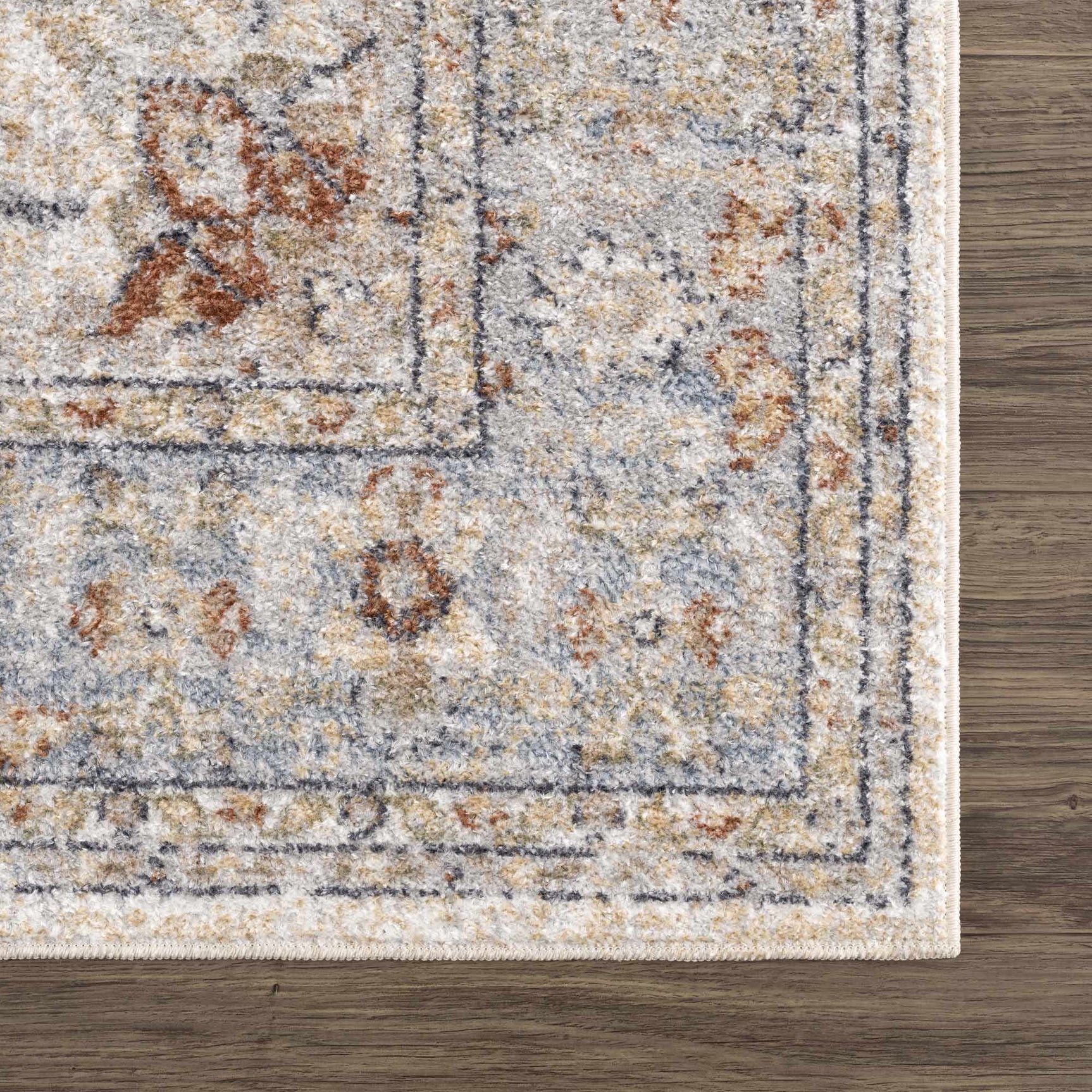 Emke Cream Washable Area Rug - Ornate Home