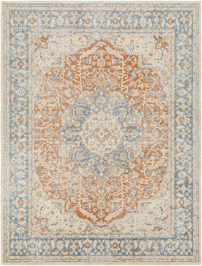 Emke Rust Washable Area Rug - Clearance - Ornate Home