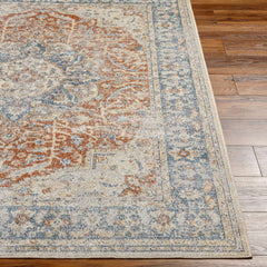 Emke Rust Washable Area Rug - Clearance - Ornate Home