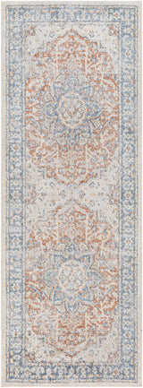 Emke Rust Washable Area Rug - Clearance - Ornate Home