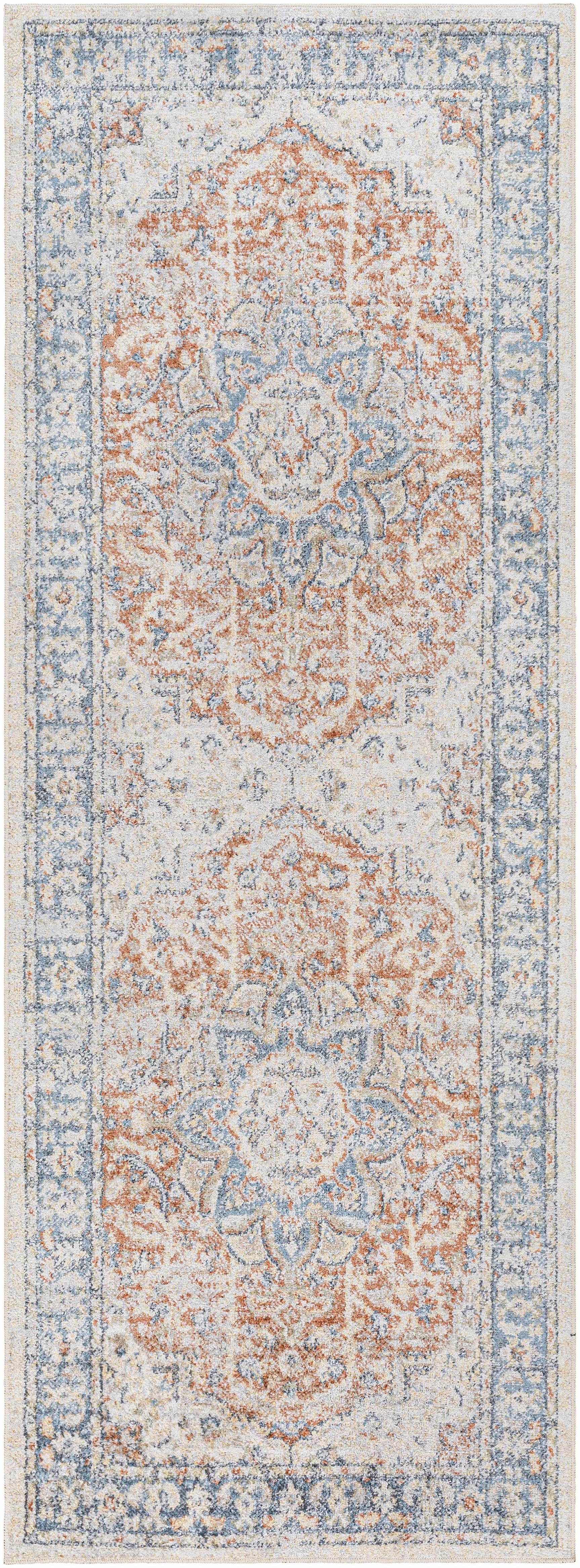 Emke Rust Washable Area Rug - Clearance - Ornate Home