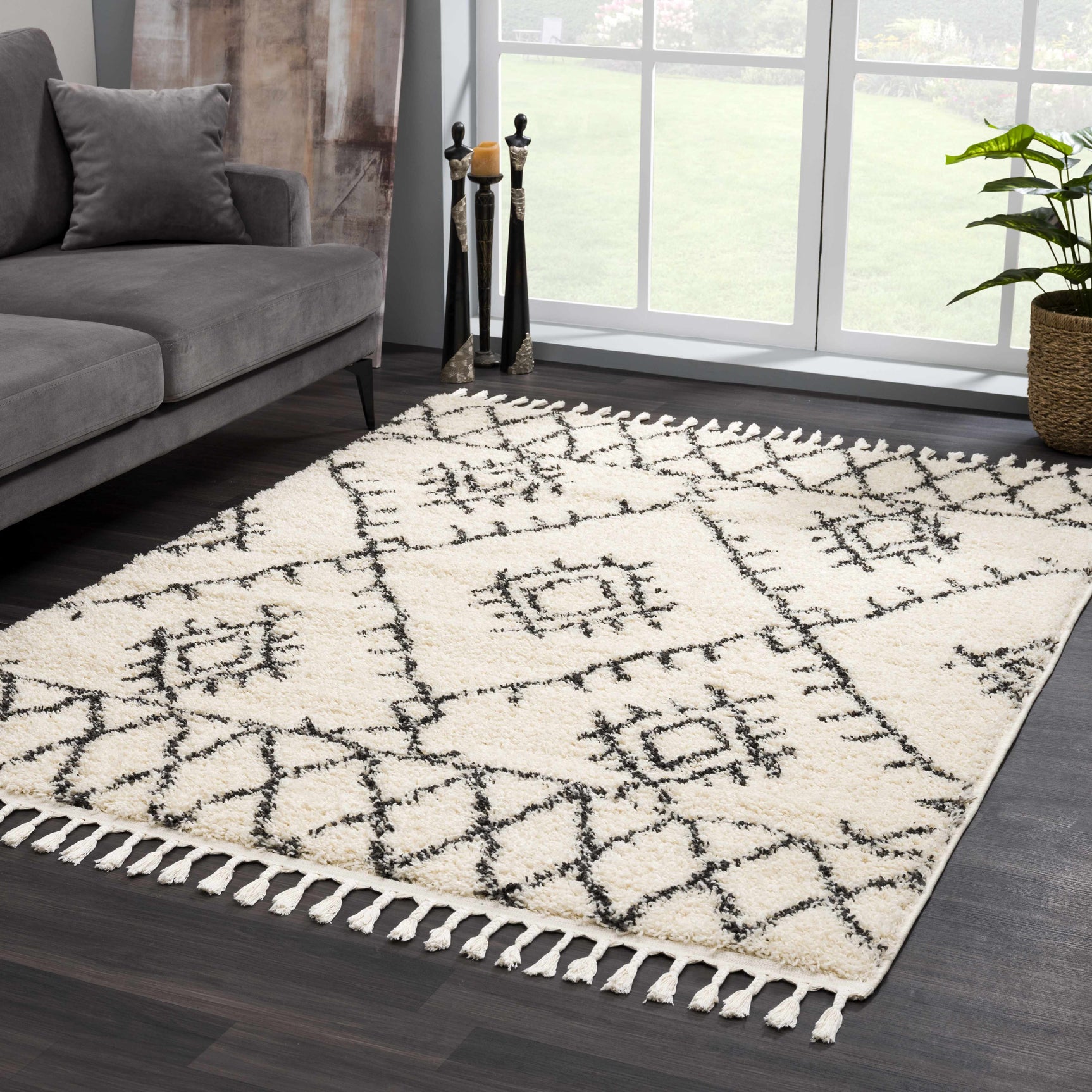Emlenton Berber Shag with Tassels - Clearance - Ornate Home