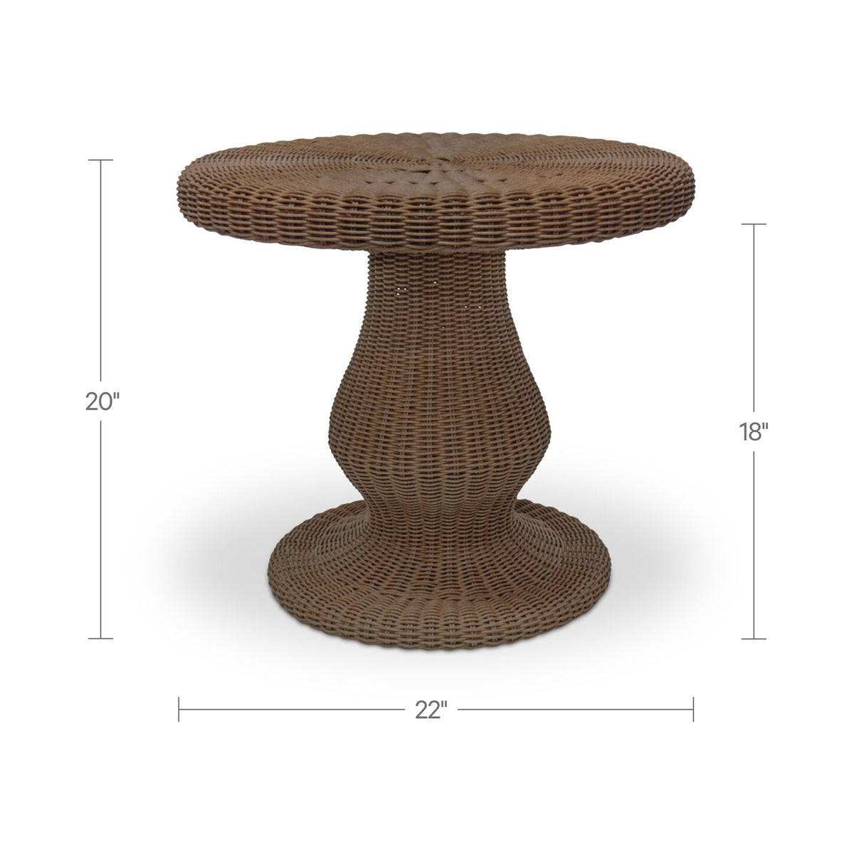 Emmeline Natural Outdoor Side Table - Ornate Home