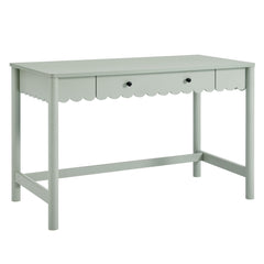 Emmeline Sage 1-Drawer Scallop Writing Desk - Ornate Home