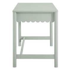 Emmeline Sage 1-Drawer Scallop Writing Desk - Ornate Home