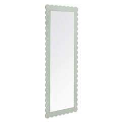 Emmeline Sage Scalloped Rectangle Floor Mirror - Ornate Home