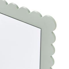 Emmeline Sage Scalloped Rectangle Floor Mirror - Ornate Home