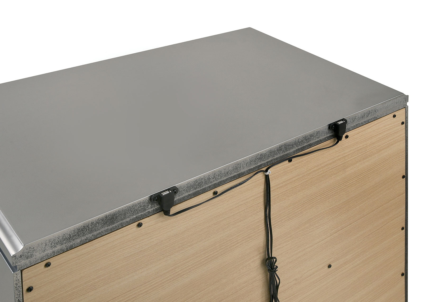 Emmeline Silver 5 Pc. Queen Bedroom Set w/ Chest - Ornate Home