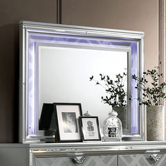 Emmeline Silver 5 Pc. Queen Bedroom Set w/ Night Stand - Ornate Home