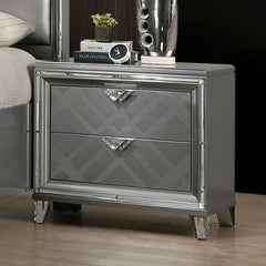 Emmeline Silver 5 Pc. Queen Bedroom Set w/ Night Stand - Ornate Home