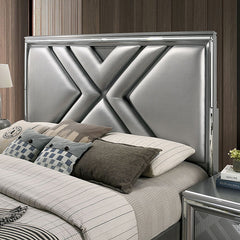 Emmeline Silver Cal.King Bed - Ornate Home
