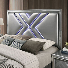 Emmeline Silver Cal.King Bed - Ornate Home