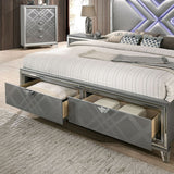 Emmeline Silver Cal.King Bed - Ornate Home