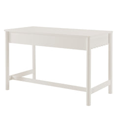 Emmeline White 1-Drawer Scallop Writing Desk - Ornate Home
