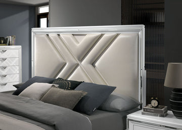 Emmeline White 4 Pc Queen Bedroom Set - Ornate Home