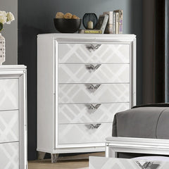 Emmeline White 5 Pc Queen Bedroom Set - Ornate Home