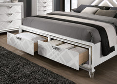 Emmeline White 5 Pc Queen Bedroom Set - Ornate Home