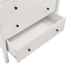 Emmeline White Scalloped 5-Drawer Chest - Ornate Home