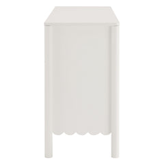 Emmeline White Scalloped 6-Drawer Dresser - Ornate Home