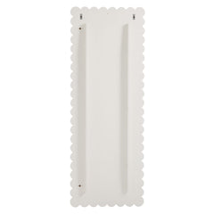 Emmeline White Scalloped Rectangle Floor Mirror - Ornate Home