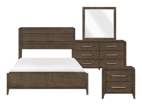 Emmett Dark Walnut 4-Piece Queen Bedroom Set - Ornate Home