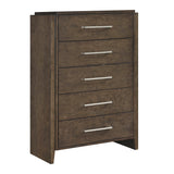 Emmett Dark Walnut 5-Piece Queen Bedroom Set - Ornate Home