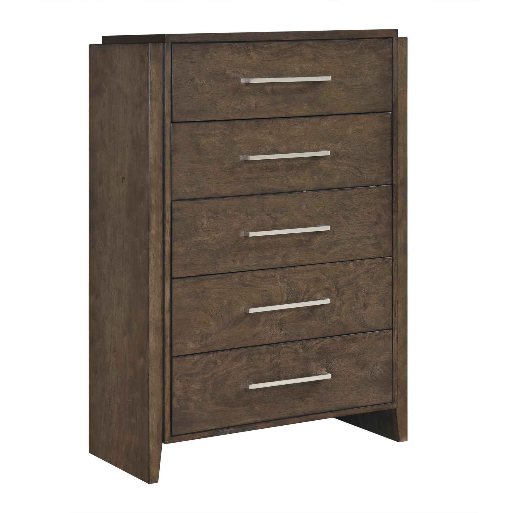 Emmett Dark Walnut 5-Piece Queen Bedroom Set - Ornate Home