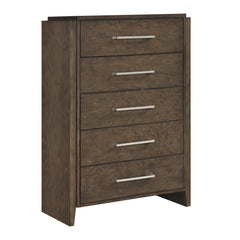 Emmett Dark Walnut 5-Piece Queen Bedroom Set - Ornate Home