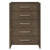 Emmett Dark Walnut 5-Piece Queen Bedroom Set - Ornate Home